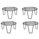 Go Hooked Flower pot stand | Gamla stand | Plant Pot stand for balcony, indoor plants, living room, terrace, garden (Black, Pack of 4)
