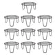 Go Hooked Flower pot stand | Gamla stand | Plant Pot stand for balcony, indoor plants, living room, terrace, garden (Black, Pack of 10)