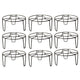 Go Hooked Flower pot stand | Gamla stand | Plant Pot stand for indoor plants, balcony, terrace, patio, indoor living room (Black, Pack of 9)