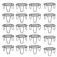 Go Hooked Flower pot stand | Gamla stand | Plant Pot stand for indoor plants, balcony, indoor living room, terrace, patio (Black, Pack of 20)