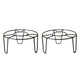Go Hooked Flower Pot Stand for Balcony | Gamla Stand | Plant Stand for Indoor Living Room | Planter Stand (Black, Pack of 2)
