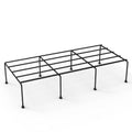 GoHooked black metal rectangular plant stand, 24-inch, for indoor/outdoor use. Modern design.