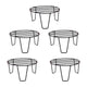 Go Hooked Flower pot stand | Gamla stand | Plant Pot stand for balcony, indoor plants, living room, terrace, garden (Black, Pack of 5)