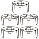 Go Hooked Flower Pot Stand for Balcony | Gamla Stand | Plant Stand for Indoor Living Room | Planter Stand (Black, Pack of 5)