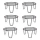 Go Hooked Flower pot stand | Gamla stand | Plant Pot stand for balcony, indoor plants, living room, terrace, garden (Black, Pack of 6)