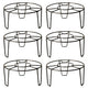 Go Hooked Flower Pot Stand for Balcony | Gamla Stand | Plant Stand for Indoor Living Room | Planter Stand (Black, Pack of 6)