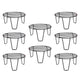 Go Hooked Flower Pot Stand for Balcony | Gamla Stand | Plant Stand for Indoor Living Room | Planter Stand (Black, Pack of 8), Metal