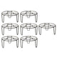 Go Hooked Flower Pot Stand for Balcony | Gamla Stand | Plant Stand for Indoor Living Room | Planter Stand (Black, Pack of 7)