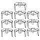 Go Hooked Flower Pot Stand for Balcony | Gamla Stand | Plant Stand for Indoor Living Room | Planter Stand (Black, Pack of 10)