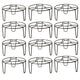 Go Hooked Flower Pot Stand for Balcony | Gamla Stand | Plant Stand for Indoor Living Room | Planter Stand (Black, Pack of 12)