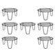 Go Hooked Flower pot stand | Gamla stand | Plant Pot Stand for balcony, indoor plants, living room, terrace, garden (Black, Pack of 7)