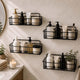 Go Hooked Wall Mounted Metal Storage Basket with Adhesive Hooks 32cm | Rust-Resistant Bathroom & Home Organizer Rack 4pcs| No Drilling Shelf for Spices, Toiletries & Daily Essentials