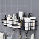 Go Hooked Metal Storage Basket with Hooks | Wall Mounted No Drill Self-Adhesive Shelf for Bathroom & Home Organization | Multipurpose Storage Rack | Bathroom Shelf Organizer | Metal Wall Shelf