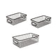 Go Hooked Basket Bin | Multipurpose | Metal Storage Organiser| Modern Wire Grid Design| Organising Cabinets, Bedroom, Kitchen, Bathroom, Garage | Combo Offer | Pack of 3 | 2 Pc 10 inch & 1 Pc 16 inch