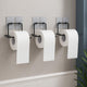 Go Hooked Self Adhesive Toilet Paper Holder | No Drill Tissue Paper Roll Holder | Rustproof No Drilling Tissue/Towel Holder for Kitchen, Bathroom, Washroom | Wall Mount (Pack of 3)