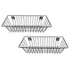 Go Hooked Pack of 2 Metal Wall Mount Storage Basket Organizer Portable Hanging Wall Basket for Bathroom, Bedroom, Office, Home (Black)