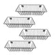 Go Hooked Pack of 4 Metal Wall Mount Storage Basket Organizer Portable Hanging Wall Basket for Bathroom, Bedroom, Office, Home (Black)