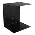 GoHooked black heavy duty iron wall mounted book shelf, 6" W x 5.5" H x 5" D, powder coated finish.