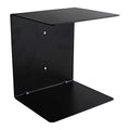 GoHooked black heavy duty iron wall mounted book shelf with powder coated finish. Supports up to 10 kg.
