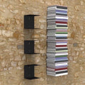 GoHooked black heavy duty iron wall mounted book shelves, set of 2, for study room, living room, bedrooms.