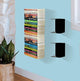 Go Hooked Heavy Duty Metal Wall Mounted Book Shelves for Study Room, Living Room and Bedrooms (2 Pcs) (Black)