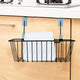 Go Hooked Metal Wire Multipurpose Over Door Basket Hanging Cabinet Storage Organizer Bin for Kitchen, Pantry Bathroom Black Space-Saving Versatile Heavy Sleek and Sturdy Duty Set of 1