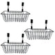 Go Hooked Metal Wire Multipurpose Over Door Basket Hanging Cabinet Storage Organizer Bin for Kitchen Pantry Bathroom Black Space Saving Versatile Compact and Durable Set of 3