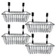 Go Hooked Metal Wire Multipurpose Over Door Basket Hanging Cabinet Storage Organizer Bin for Kitchen Pantry Bathroom Black Space Saving Versatile Heavy Duty Sleek and Sturdy Set of 4