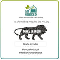 GoHooked black plastic hangers with non-slip grooves for coats, suits, dresses, pants, and shirts. Pack of 6.