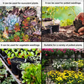 GoHooked 5-pack black plastic nursery pots with drainage holes for seedlings, succulents, and outdoor plants.