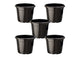 Go Hooked 5pcs Plastic Plants Nursery Seedlings Pot Plant Container Seed Starting Pots | Plant Pots for Indoor Outdoor Plants | Plastic Garden Pots | Plastic Planter Pots | Plant Containers