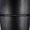 GoHooked 33-inch black polymer planter with a speckled finish and drainage hole. Modern indoor/outdoor pot.