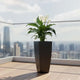 Go Hooked Matrix 18 Inch Big Flower Pot | Outdoor & Indoor Planter for Balcony, Garden & Terrace | Durable Lightweight Decorative Polymer Pot for Live & Artificial Plants (Black)