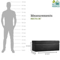 Go Hooked black polymer planter pot, 36x14 inches, modern rectangular design with drainage.