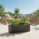 Go Hooked Recta R Black Planter Pot (21x8 Inch) | Big Size Outdoor & Indoor Pot for Plants | Modern Design Lightweight & Durable Rectangle Polymer Flower Pot for Balcony, Terrace & Garden