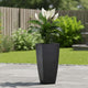 Go Hooked Home Decor Planter (12X24) Inch for Home & Office | Modern Indoor Planter for Living Room, Bedroom & Balcony | Decorative Planter Perfect for Artificial & Live Plants (Matrix Pot, Black)
