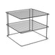 Go Hooked Multipurpose Coated Steel Kitchen Plate Dish Corner Shelf Rack Stand Shelves Holder, Kitchen Tray pan Pot Utensils Storage Cupboard Cabinet Organizer (25 * 25 * 20 cm, Black)