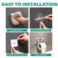 GoHooked black rustproof metal toilet paper holder with self-adhesive installation for bathroom or kitchen.