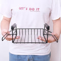 GoHooked black wire under shelf storage basket with built-in tissue holder, 2 pack