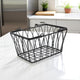 Go Hooked Twist Storage Basket | Sturdy Farmhouse Pantry Basket Storage with Handles - Wire Storage Basket Organizer for Home, Shelf, Closet, Bathroom (Black, Pack of 1)