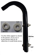 Go Hooked black wrought iron coat rack with 3 tiers and 12 hooks, featuring end caps to protect clothes.