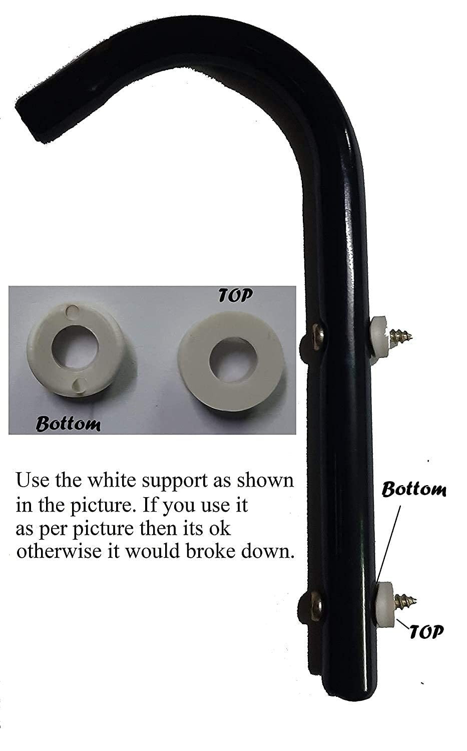 Go Hooked black wrought iron coat rack with 3 tiers and 12 hooks, featuring end caps to protect clothes.