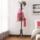 Go Hooked Wrought Iron Coat Rack Hanger Creative Fashion Bedroom for Hanging Clothes Shelves, Wrought Iron Racks Standing Coat Rack (Black) (Pack of 1 Hanger) (3 Tier, 12 Hooks)