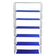 Go Hooked 6 Layer Multipurpose Portable Folding Shoes Rack/Shoes Shelf/Shoes Cabinet with Wardrobe Cover, Easy Installation Stand for Shoes (Pack of 1) (Metal & Non-Woven Fabric) (Blue)