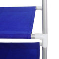 GoHooked blue 6-tier non-woven fabric shoe rack with metal frame, easy assembly, portable storage