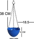 GoHooked blue plastic Marvel hanging planter with chain, 18.5 cm diameter, 14 cm height.