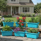Bianco Rectangular Plastic Pots for Plants, Jupiter Flower Pots for Home, Window Display, Garden (35 x 18.5 x 15 cm) (Blue) (Pack of 6)