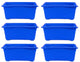 Go Hooked Rectangular Plastic Pots for Plants, Jupiter Flower Pots for Home, Window Display, Garden (Set of 6, Blue) (35 x 18.5 x 15 cm)