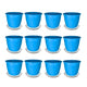 Go Hooked Plastic Planter Pots Set of 12 with Saucer Tray | Flower Pots Perfect for Home, Office & Garden Dcor | 8 Inch Duro Pot for Indoor & Outdoor Plants | Stylish & Modern Design Plant Containers