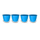 Go Hooked Plastic Planter Pots Set of 4 with Saucer Tray | Flower Pots Perfect for Home, Office & Garden Dcor | 8 Inch Duro Pot for Indoor & Outdoor Plants | Stylish & Modern Design Plant Containers
